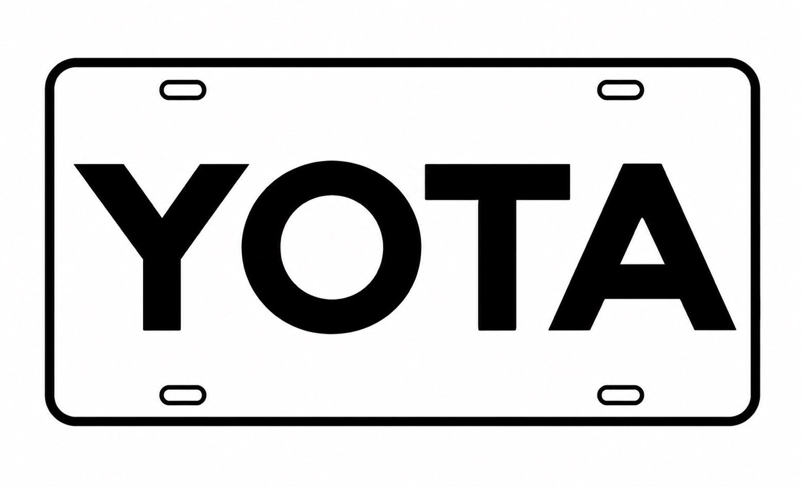 “Yota” License Plate
