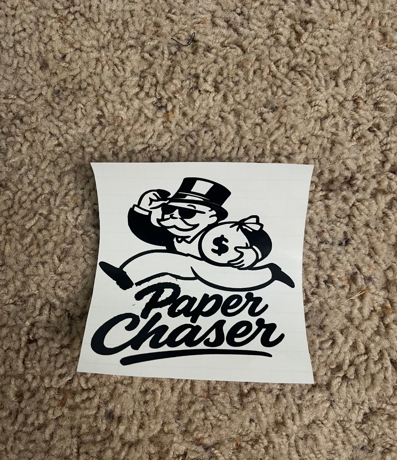 “Paper Chaser” Sticker